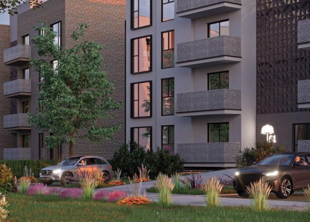 1bedroom apartments with private balconies